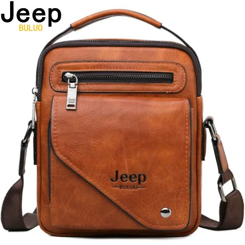 JEEP BULUO Men Bag Famous Designer Men Shoulder Messenger Bags