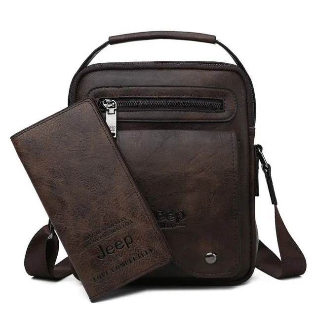 JEEP BULUO Men Bag Famous Designer Men Shoulder Messenger Bags