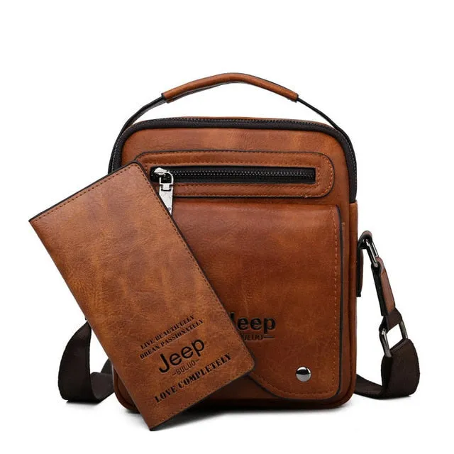 JEEP BULUO Men Bag Famous Designer Men Shoulder Messenger Bags