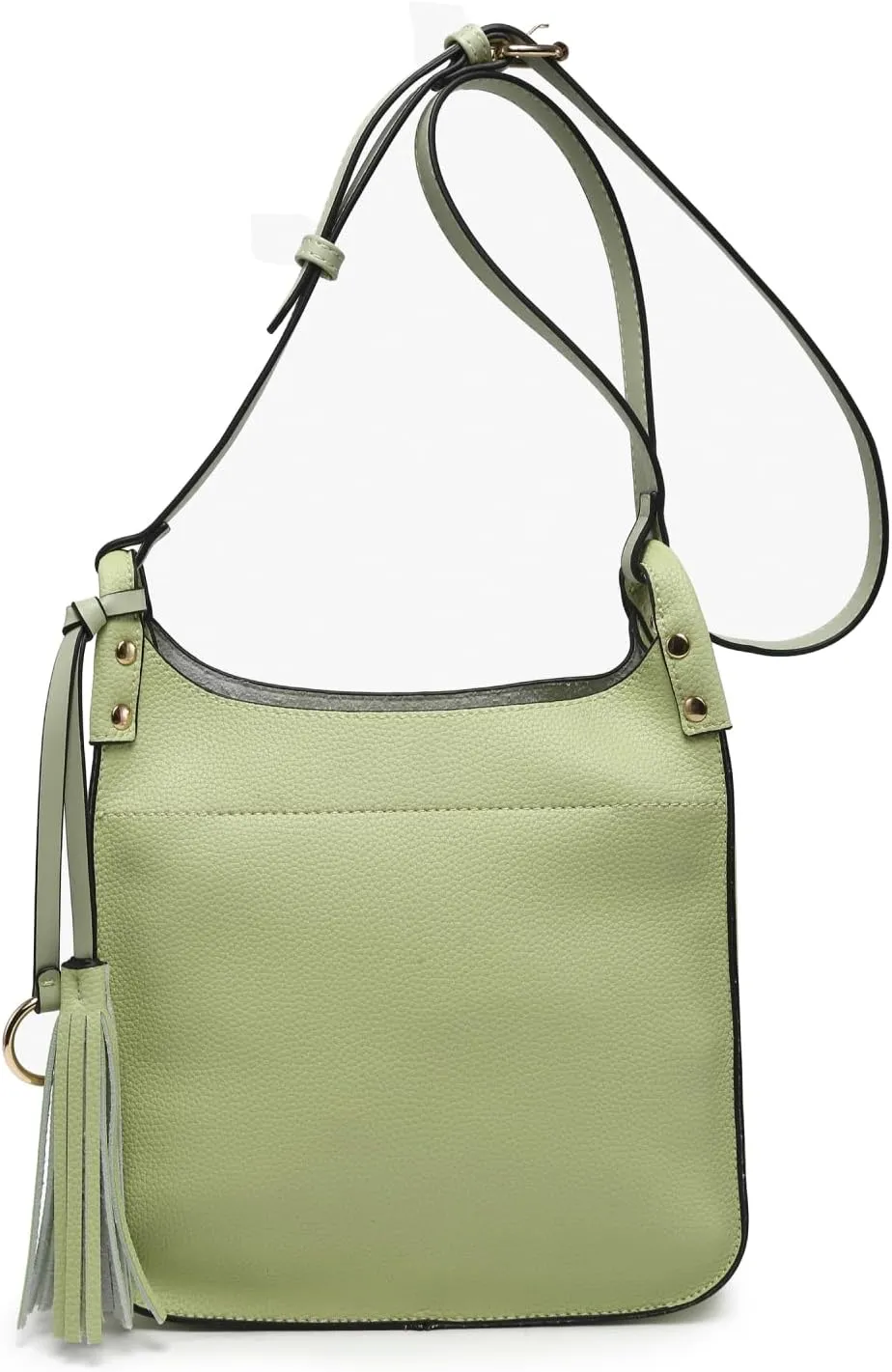 JEN & CO. Lucinda Square Crossbody Bags for Women Vegan Leather Purses Adjustable Strap Shoulder Handbags with Tassel