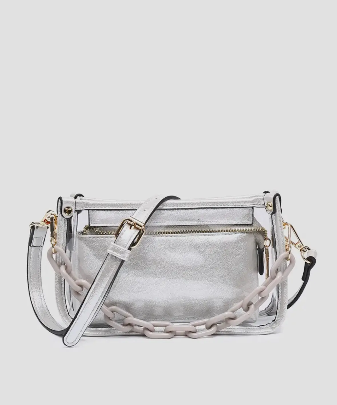 Jessica Clear Crossbody (silver)