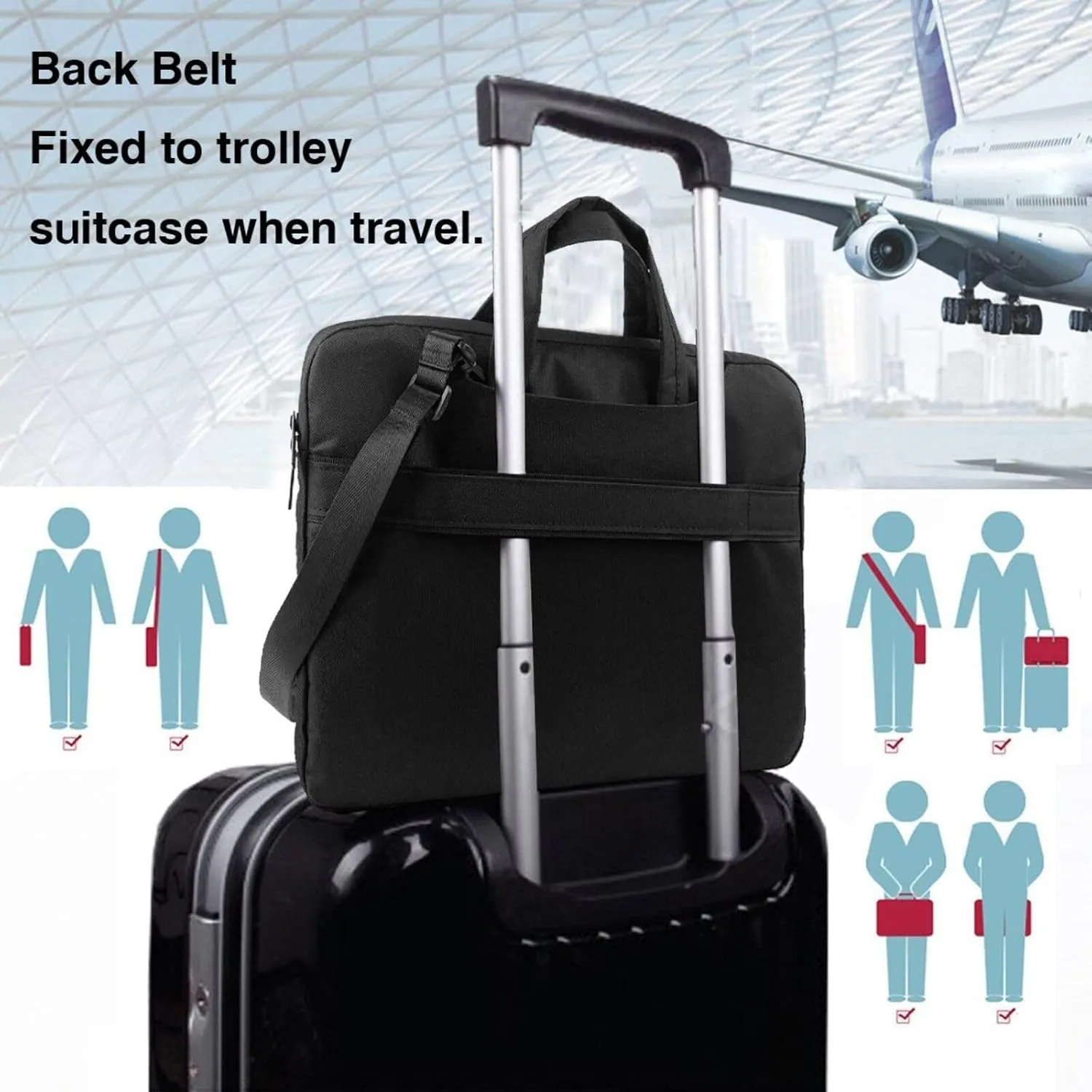 Jewel dragonfly Laptop Tote Bag for Men Women Laptop Sleeve Shoulder Briefcase Messenger Computer Bag
