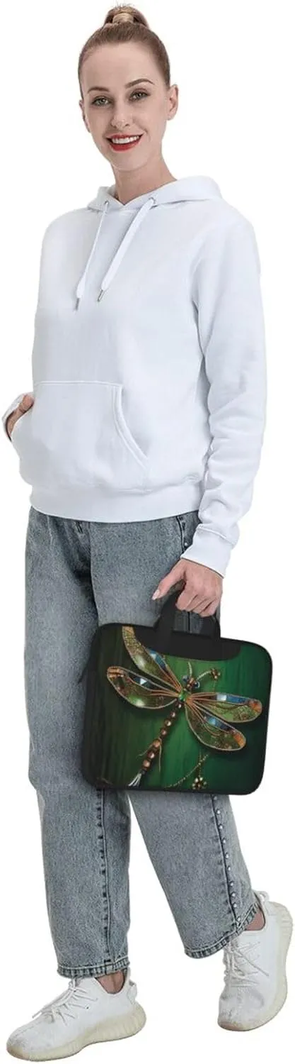 Jewel dragonfly Laptop Tote Bag for Men Women Laptop Sleeve Shoulder Briefcase Messenger Computer Bag