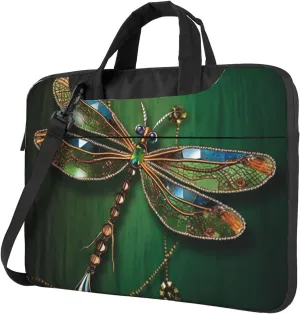 Jewel dragonfly Laptop Tote Bag for Men Women Laptop Sleeve Shoulder Briefcase Messenger Computer Bag