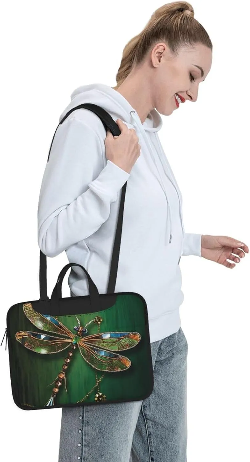 Jewel dragonfly Laptop Tote Bag for Men Women Laptop Sleeve Shoulder Briefcase Messenger Computer Bag