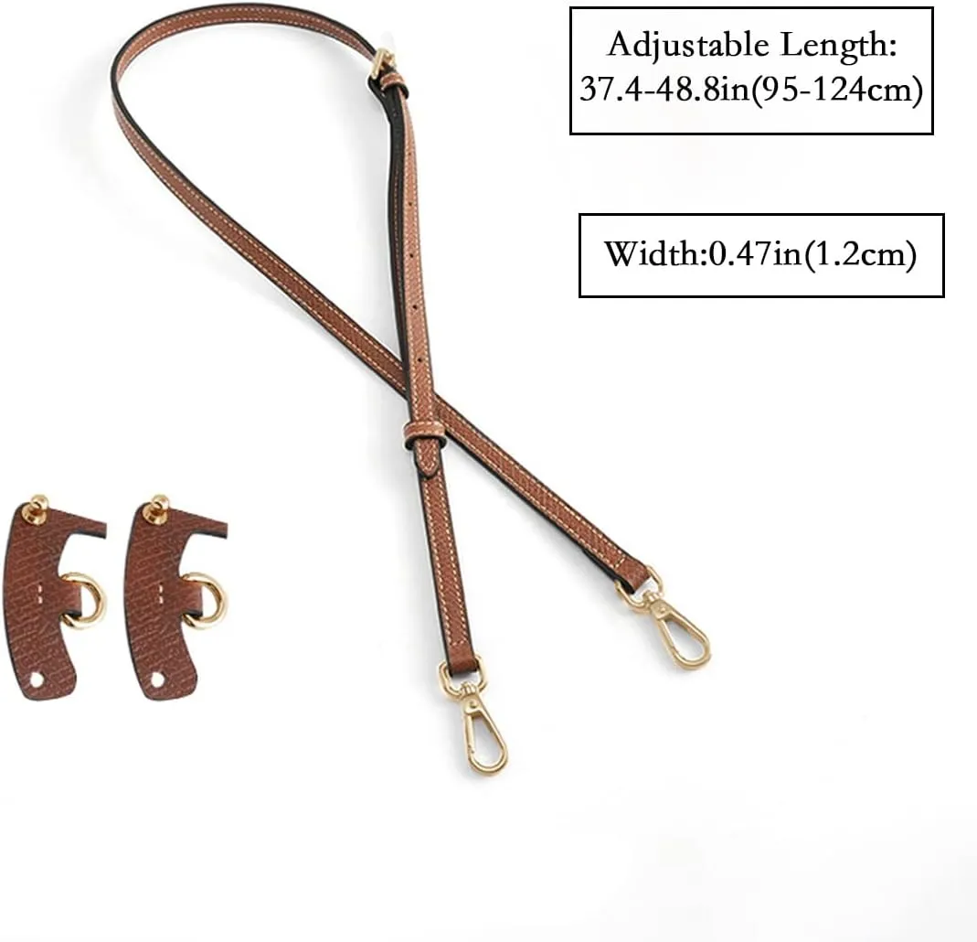 Jiesinlov Leather Bag Shoulder Strap Replacement Crossbody Adjustable Conversion Kit Fit for Mini Pouch