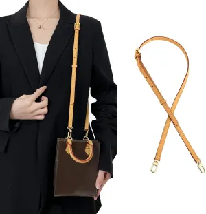 jiesinlov Vachetta Leather Strap Replacement Adjustable,Purse Shoulder Straps Crossbody for Handbag (Beeswax-Width:0.43in)
