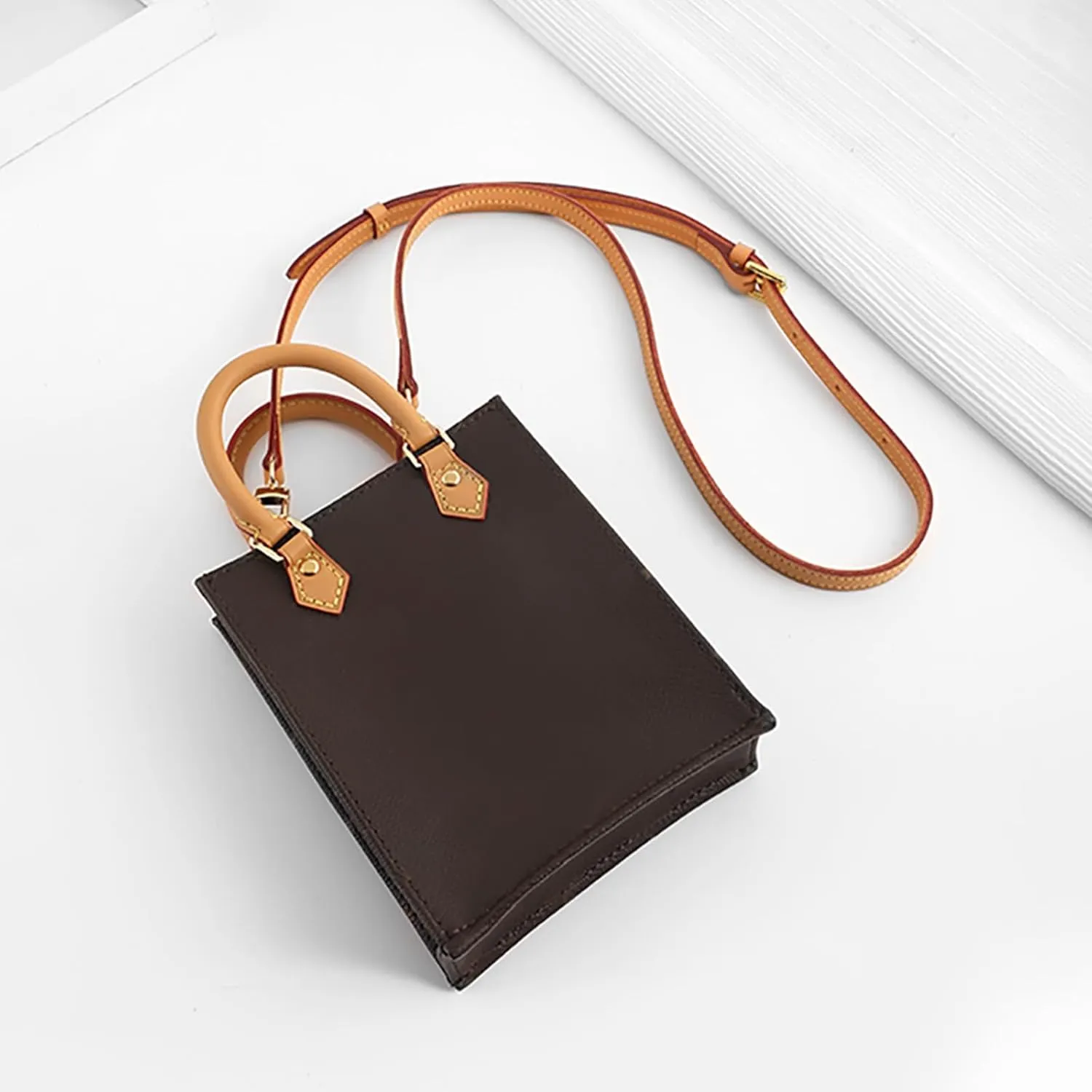 jiesinlov Vachetta Leather Strap Replacement Adjustable,Purse Shoulder Straps Crossbody for Handbag (Beeswax-Width:0.43in)