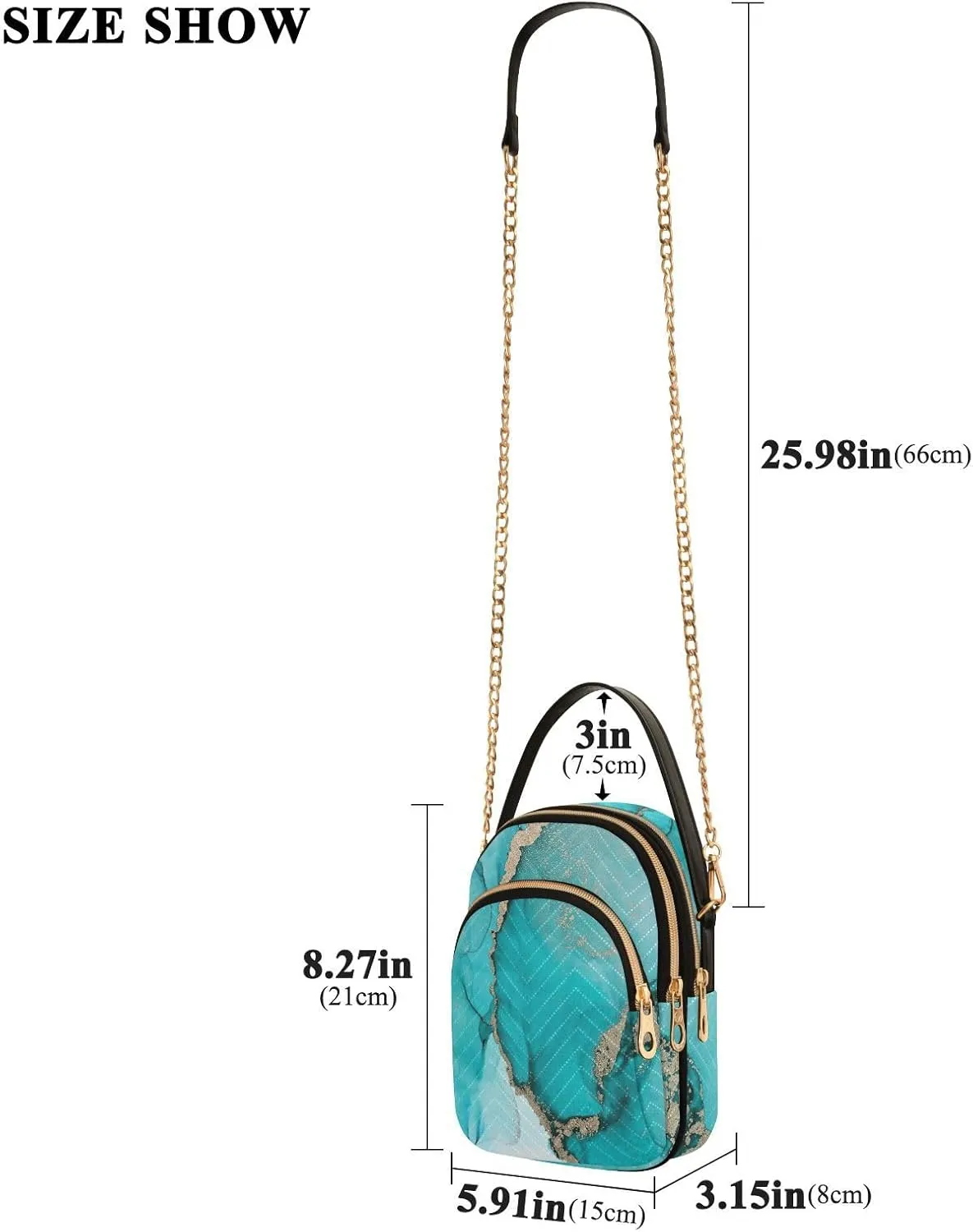 Joisal Gold Rose Marble Women's Crossbody Purse, Small Crossbody Bags for Women Travel Purse Crossbody