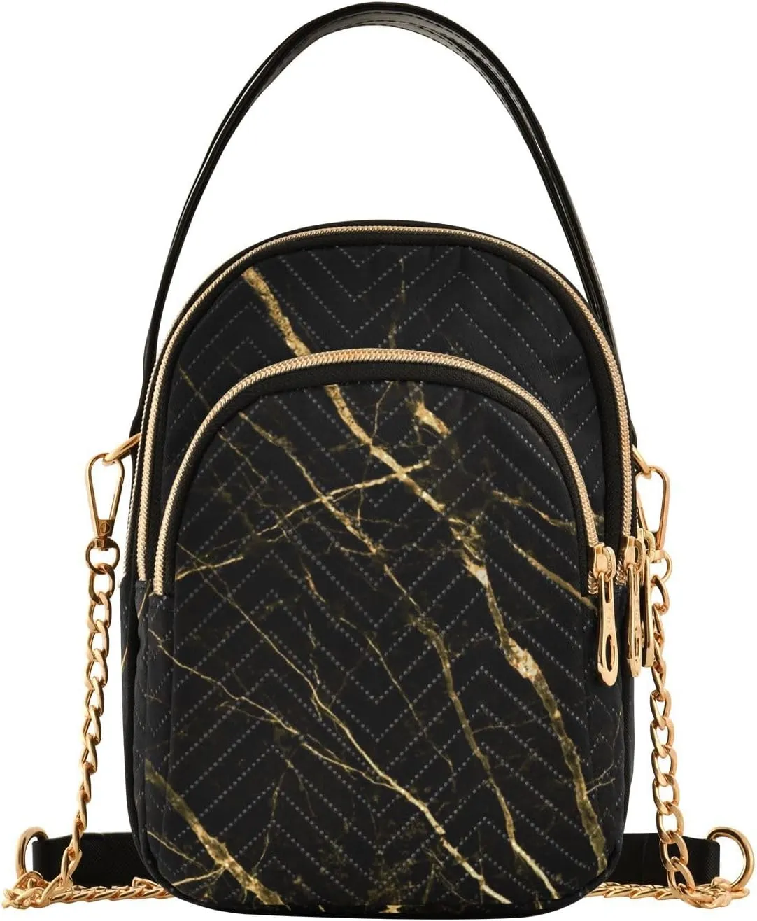 Joisal Gold Rose Marble Women's Crossbody Purse, Small Crossbody Bags for Women Travel Purse Crossbody