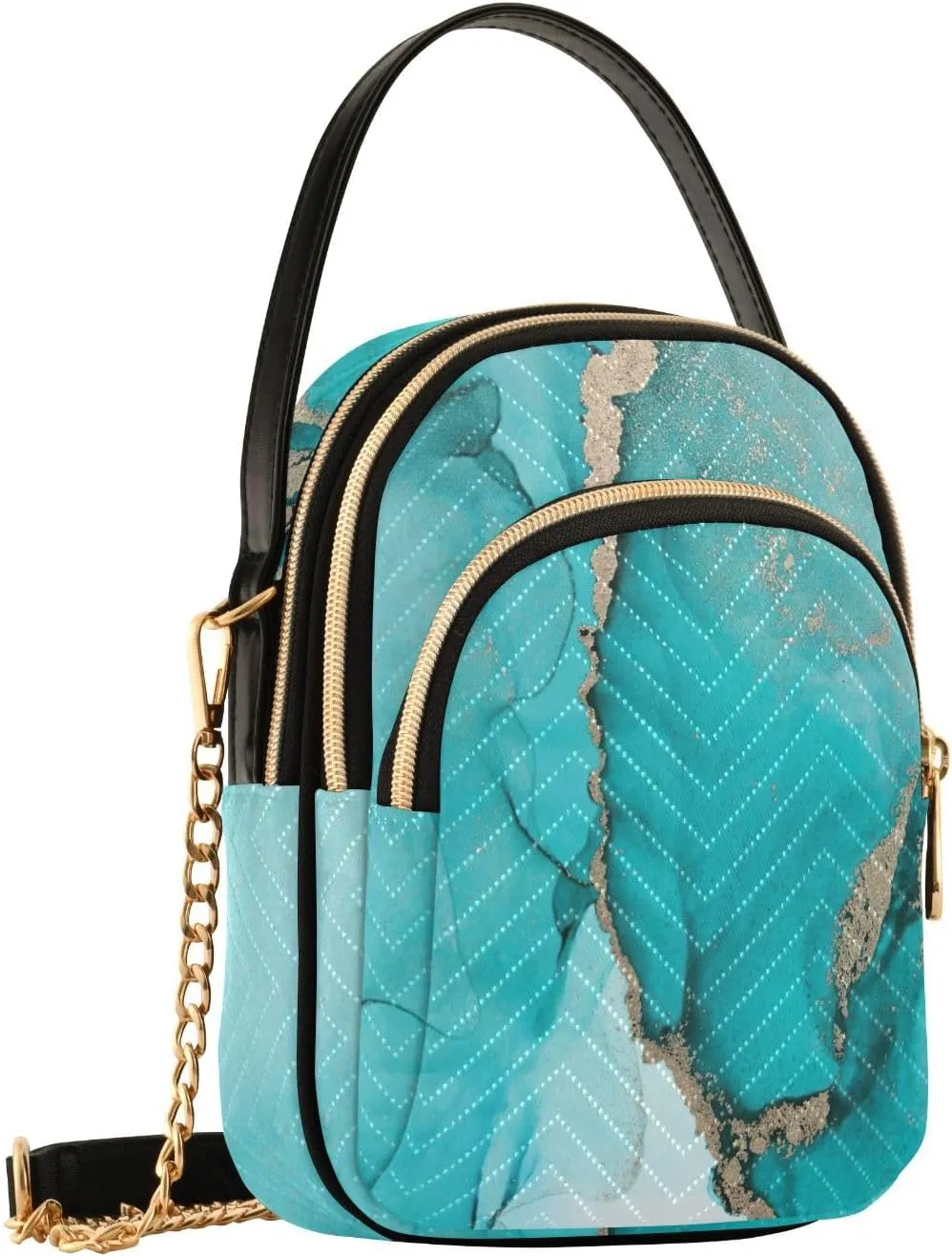 Joisal Gold Rose Marble Women's Crossbody Purse, Small Crossbody Bags for Women Travel Purse Crossbody
