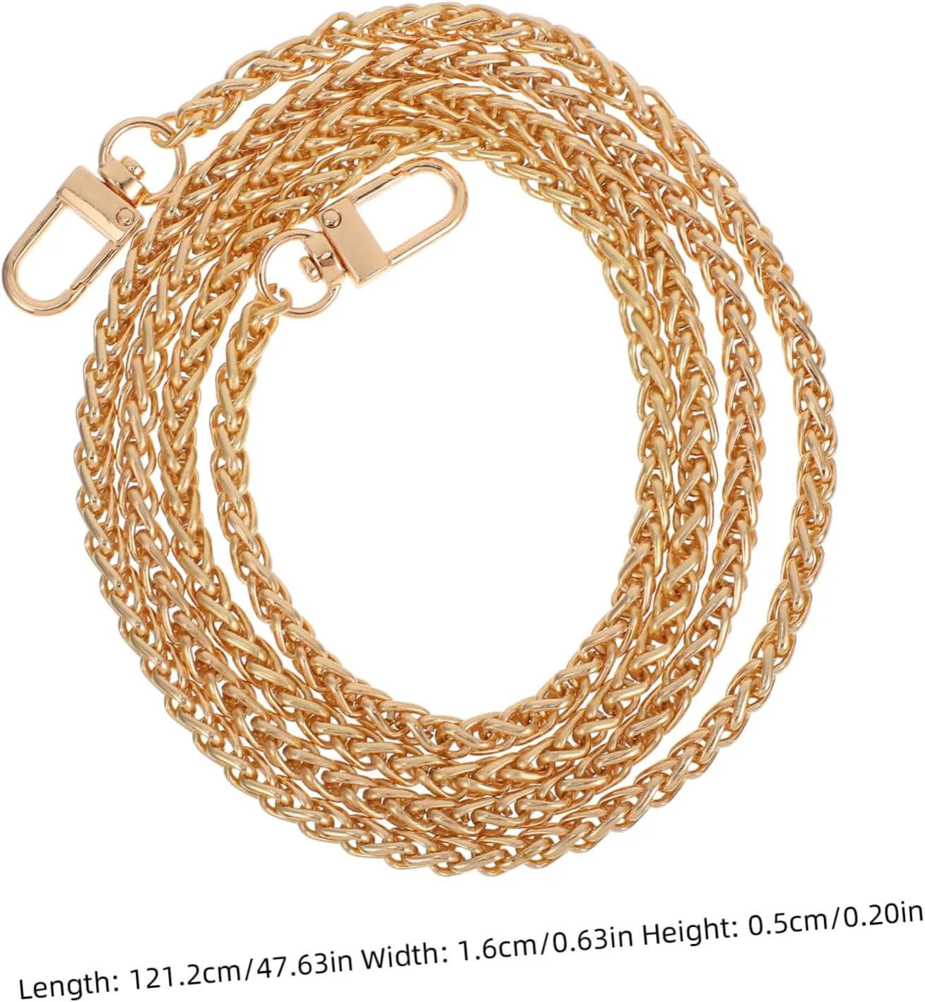jojofuny DIY Bag Straps Metal Chain Purse Strap Easy-to-use Rotating Buckle Versatile Stylish
