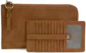 Joy Susan Women's Fashion Purse Faux Suede Karina Convertible Wristlet and Wallet -