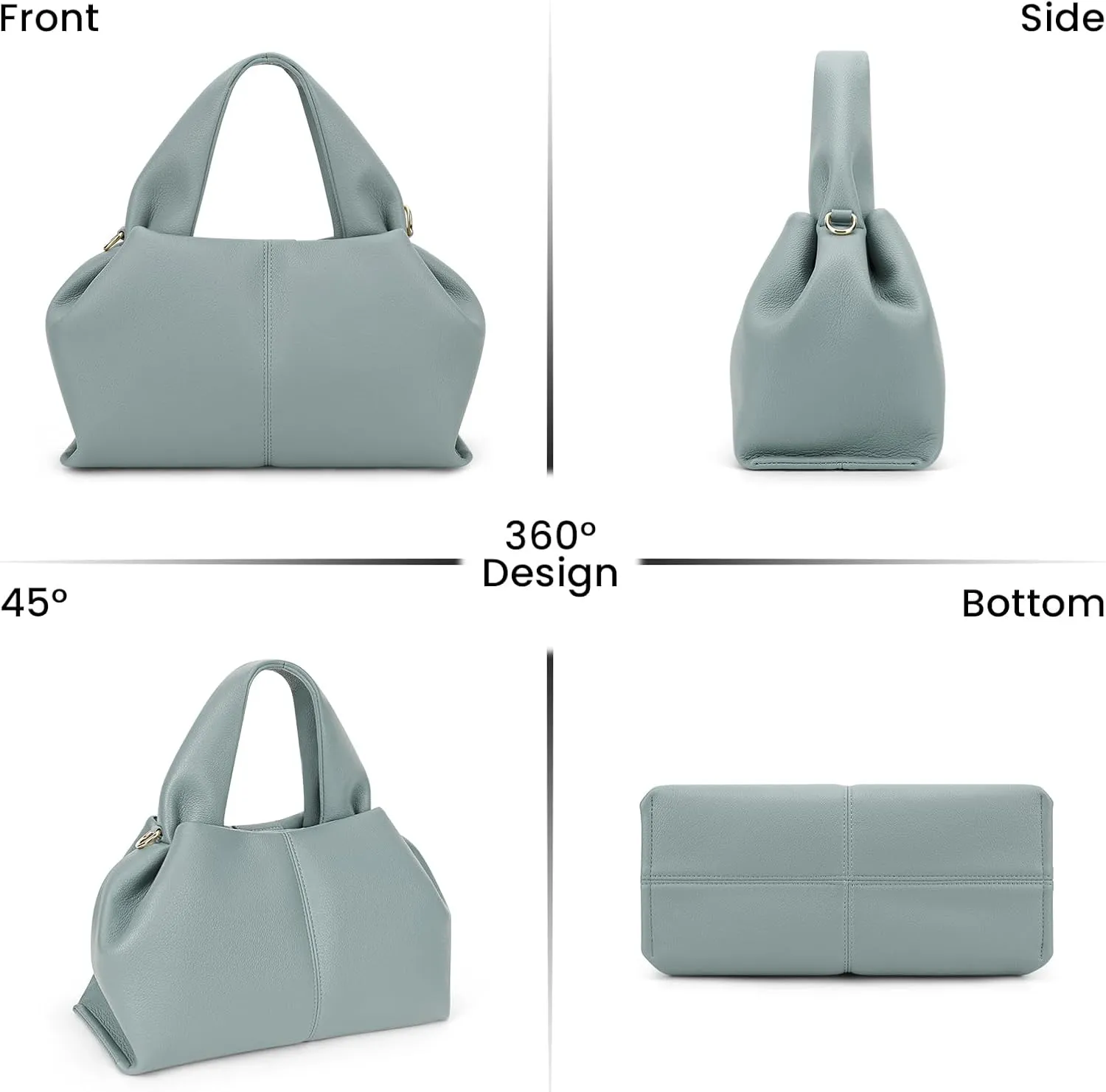 JQWYGB Cloud Pouch Dumpling Clutch Purse Women Tote Shoulder Retro Crossbody Bag with Removable Strap
