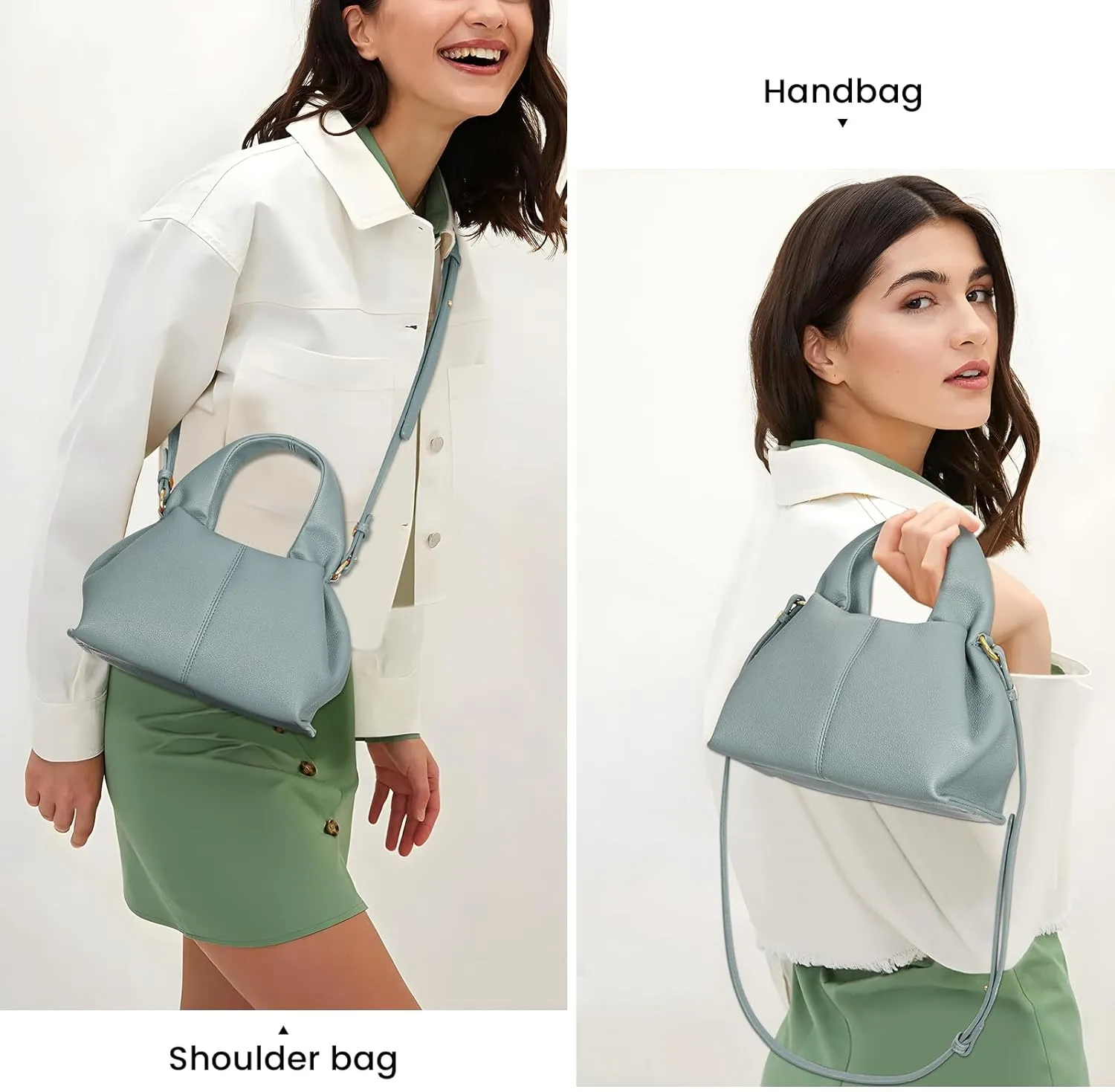 JQWYGB Cloud Pouch Dumpling Clutch Purse Women Tote Shoulder Retro Crossbody Bag with Removable Strap