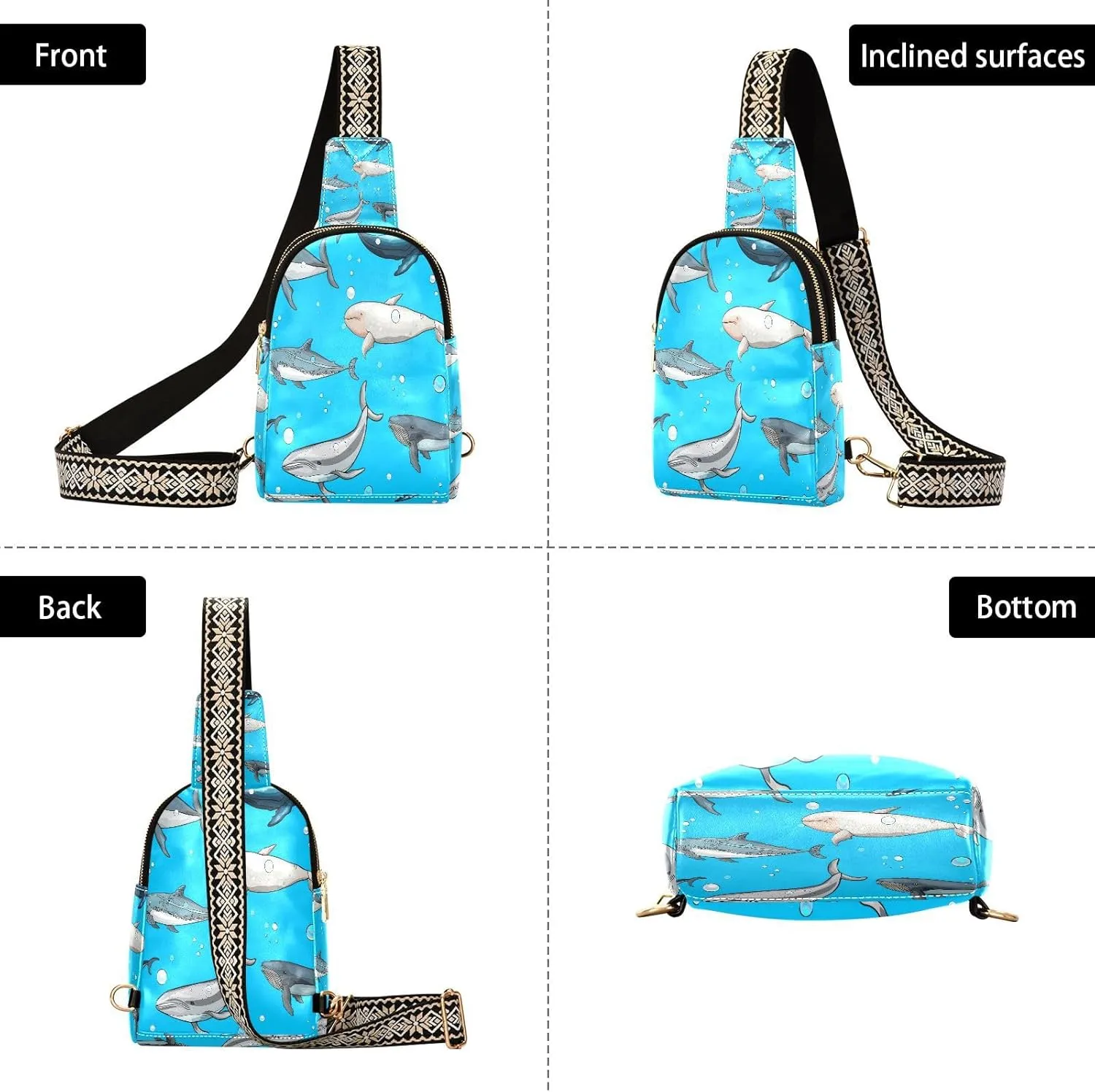 JSTEL Leather Crossbody Sling Bags for Women,Leather Crossbody Purses Leather Crossbody Bag Sling Purse