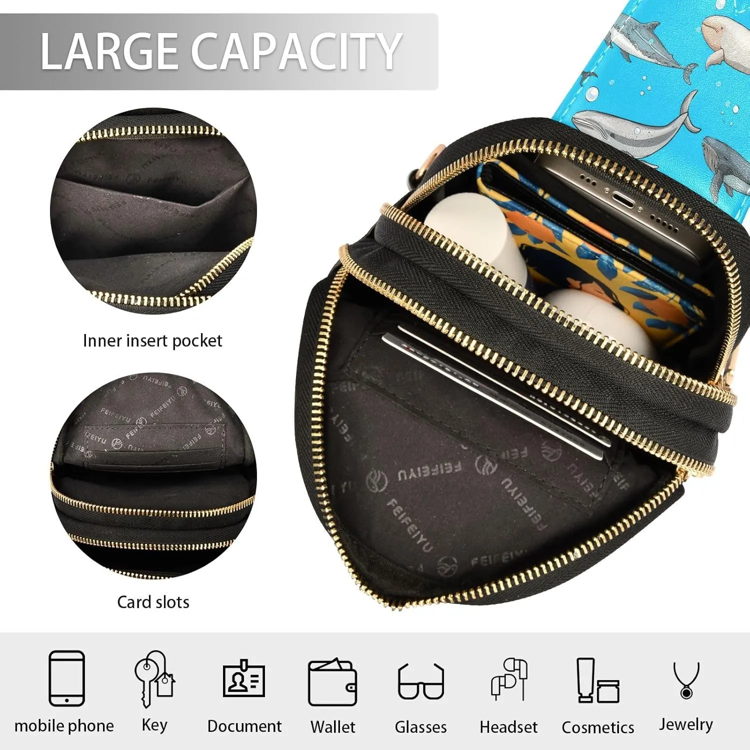JSTEL Leather Crossbody Sling Bags for Women,Leather Crossbody Purses Leather Crossbody Bag Sling Purse