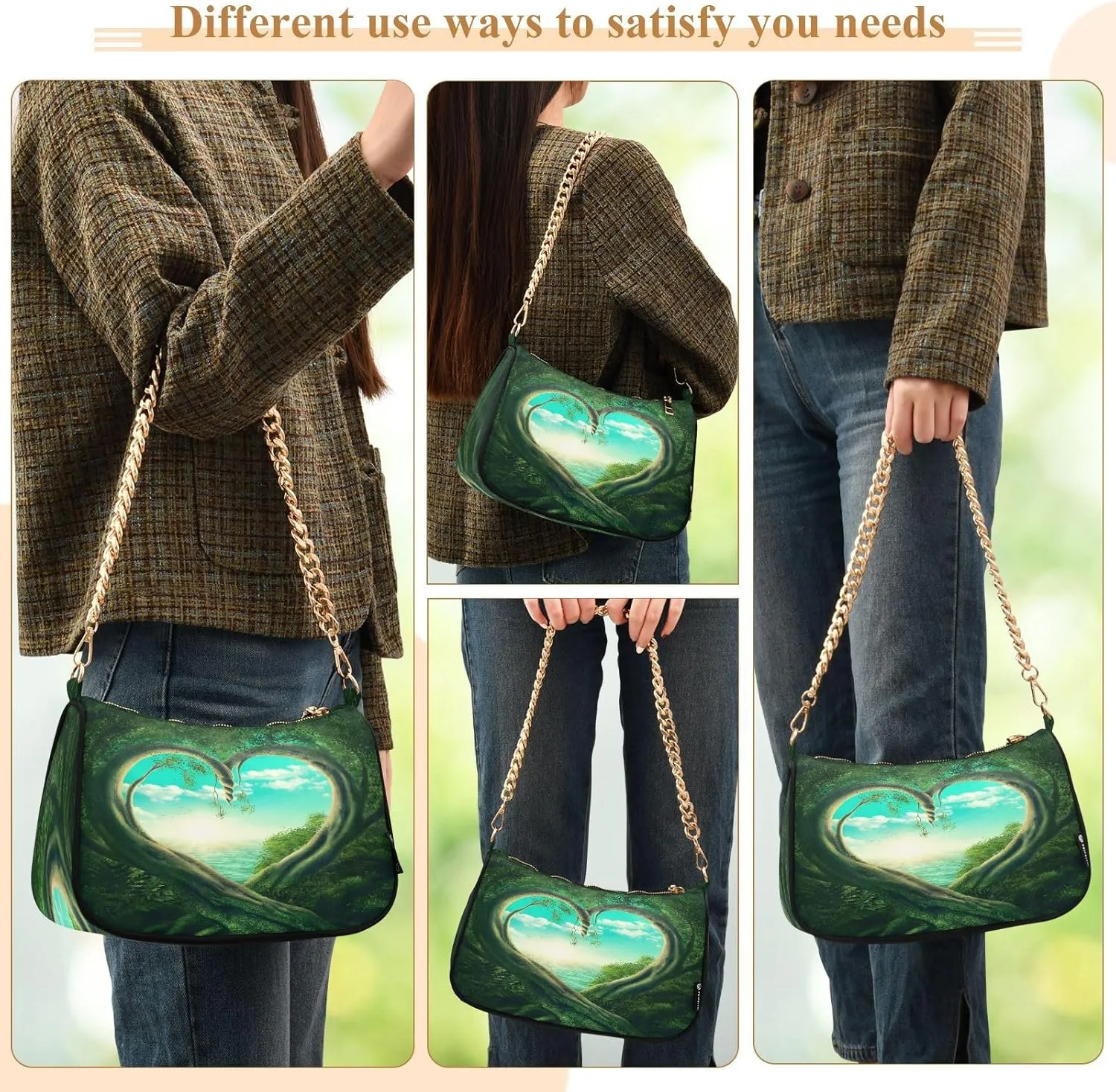 JSTEL Shoulder Bag Purse for Women,Polyester Small Crossbody Bags Purse Wallet Shoulder Bag