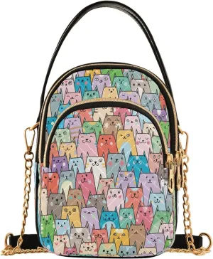 JSTEL Small Crossbody Bag for Women with Compartments,Long Strap Crossbody Purse Polyester Phone Purse Wallet