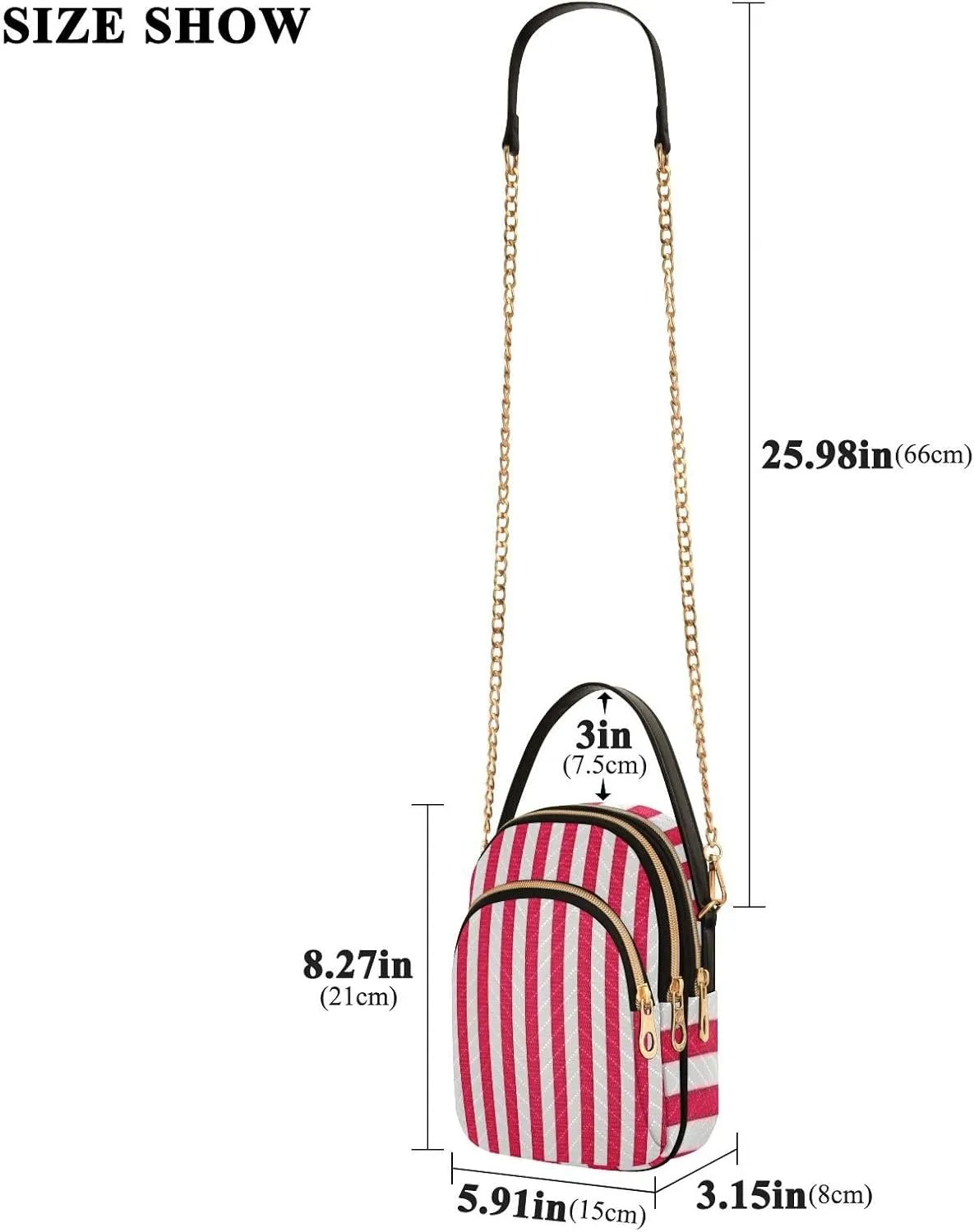JSTEL Small Crossbody Bag for Women with Compartments,Long Strap Crossbody Purse Polyester Phone Purse Wallet