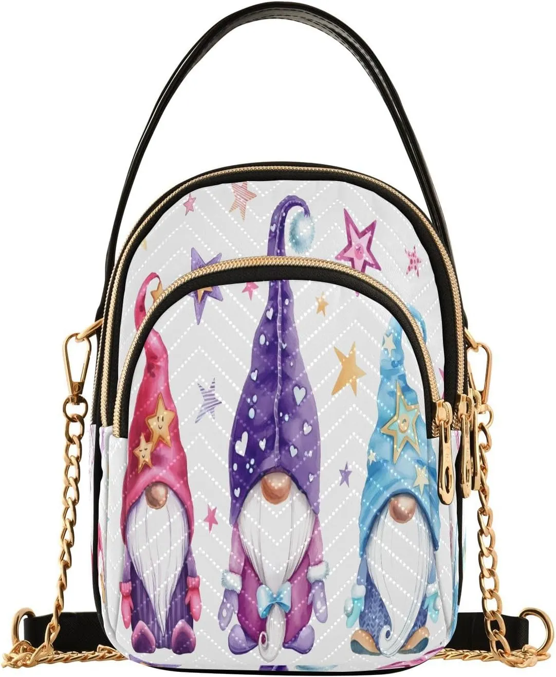 JSTEL Small Crossbody Bag for Women with Compartments,Long Strap Crossbody Purse Polyester Phone Purse Wallet