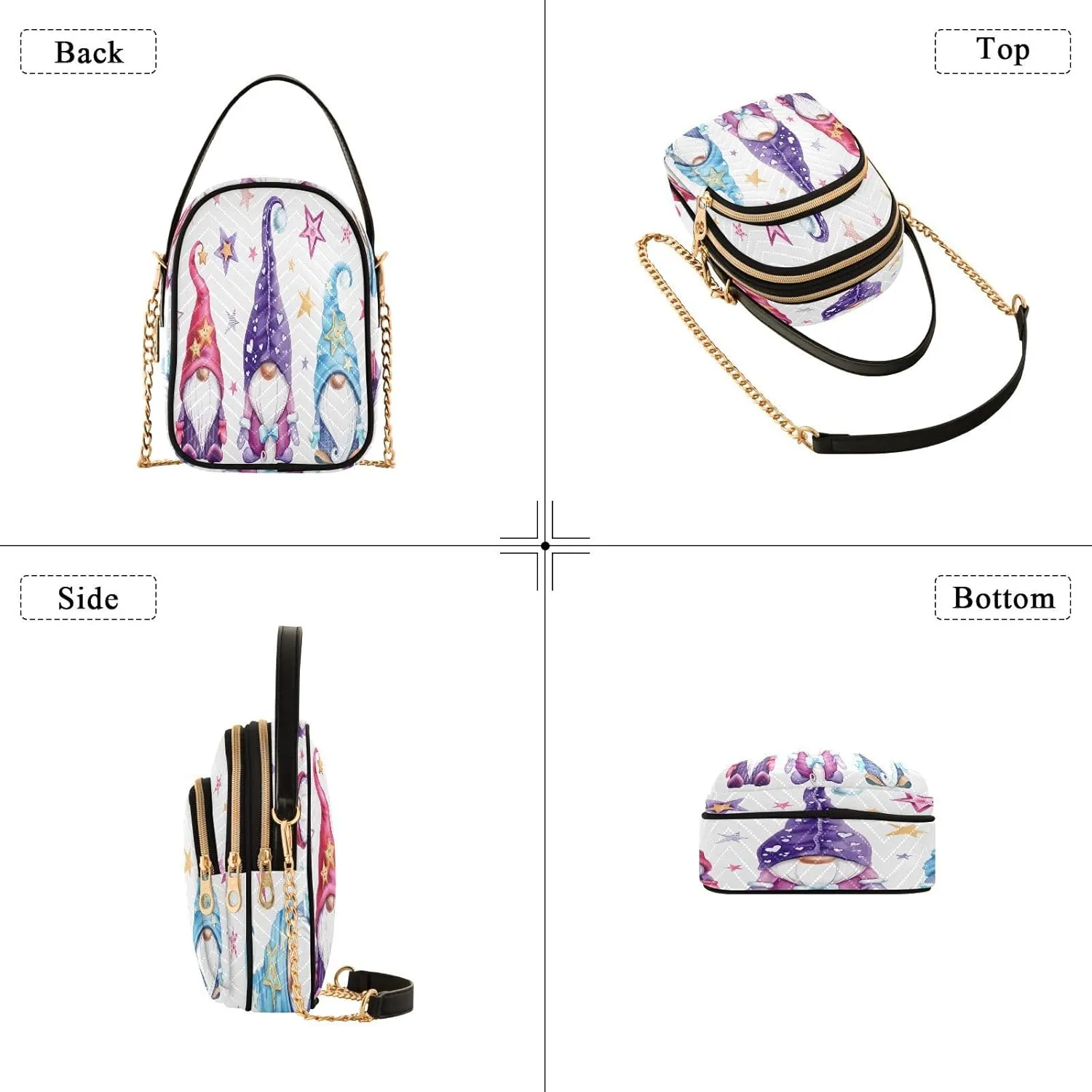 JSTEL Small Crossbody Bag for Women with Compartments,Long Strap Crossbody Purse Polyester Phone Purse Wallet