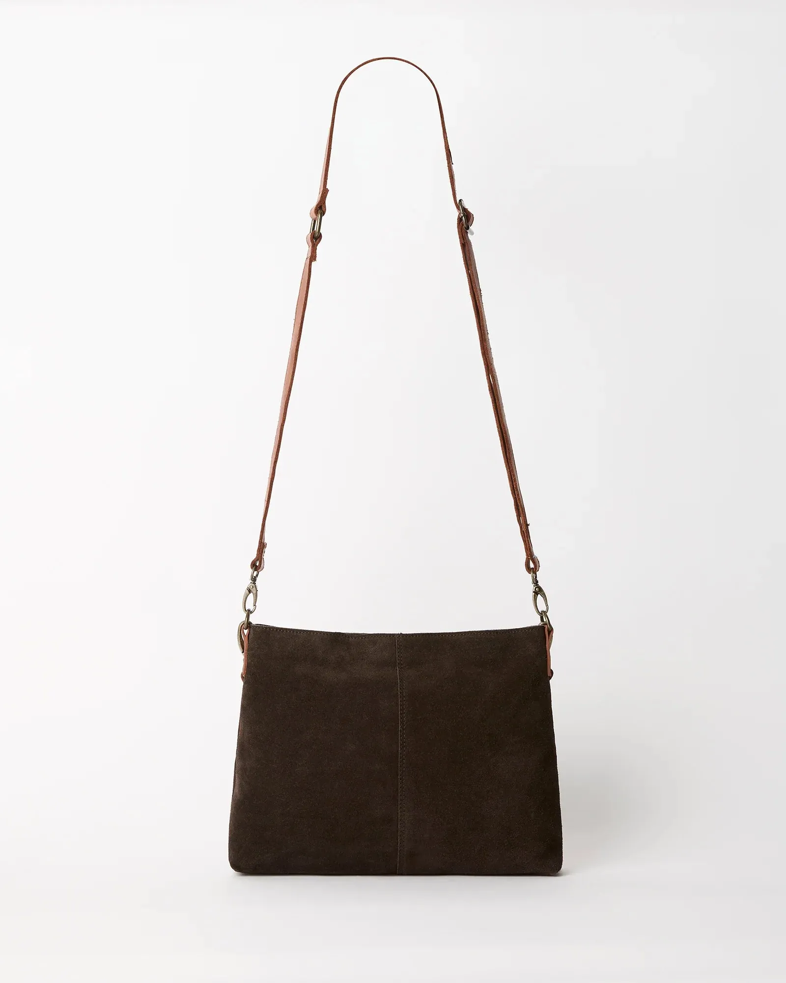 Juju & Co Suede Messenger - Chocolate
