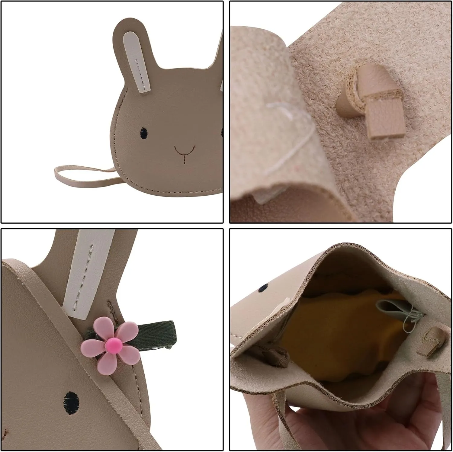 JUMISEE Kids Cute Bunny Crossbody Bag Purses for Girls Toddlers Small Shoulder Bag Wallet Easter Gift