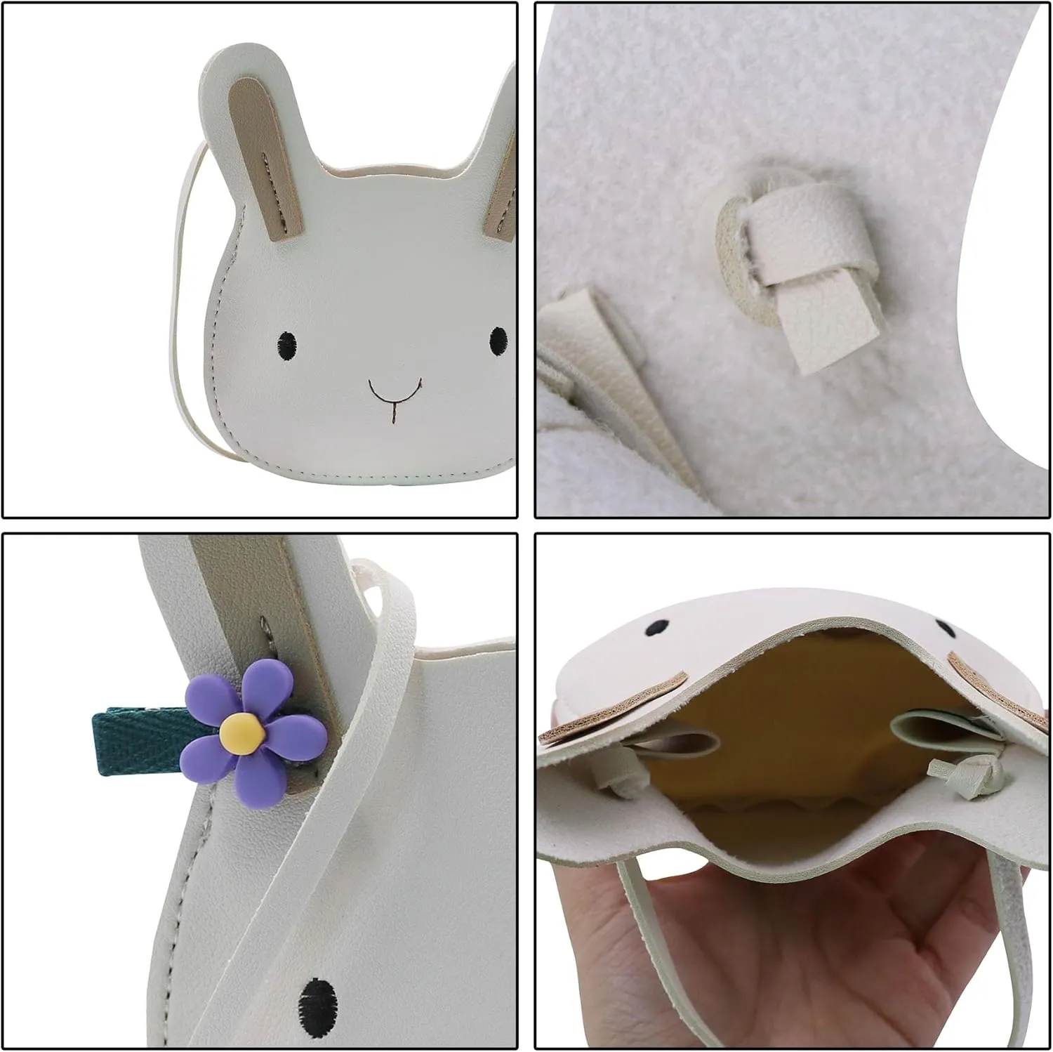 JUMISEE Kids Cute Bunny Crossbody Bag Purses for Girls Toddlers Small Shoulder Bag Wallet Easter Gift