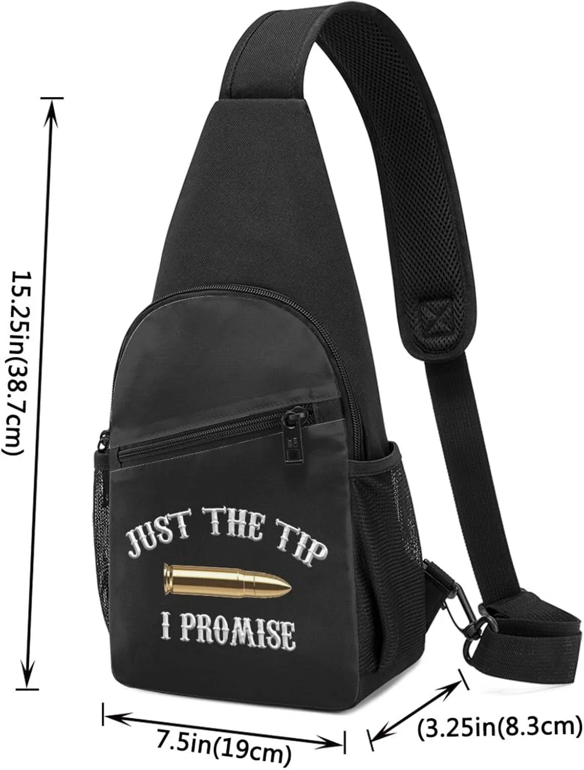 Just The Tip I Promise Sling Bag Crossbody Backpack Shoulder Casual Daypack Bags for Men Women