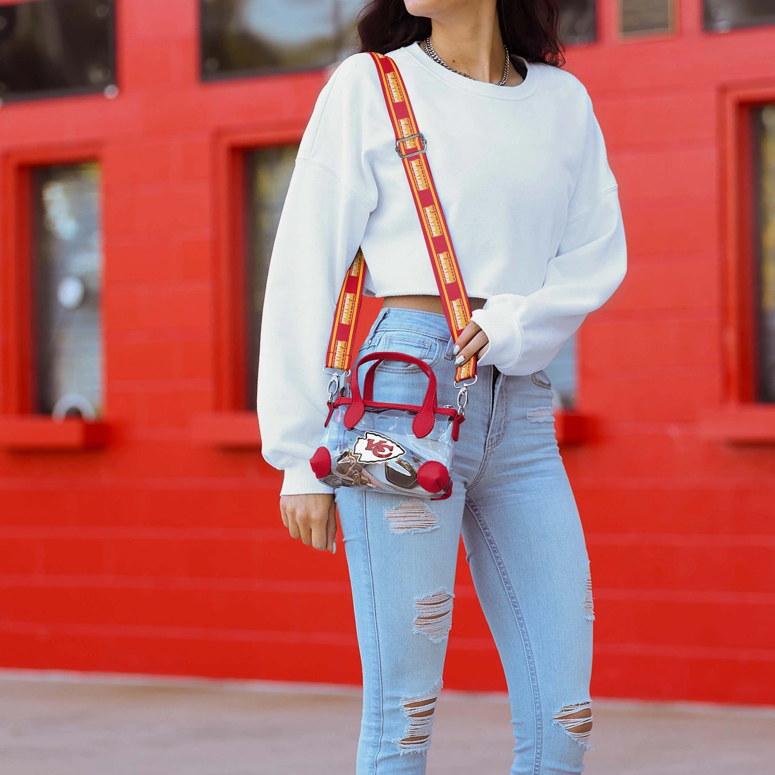Kansas City Chiefs Big Logo Clear Crossbody Mini Purse