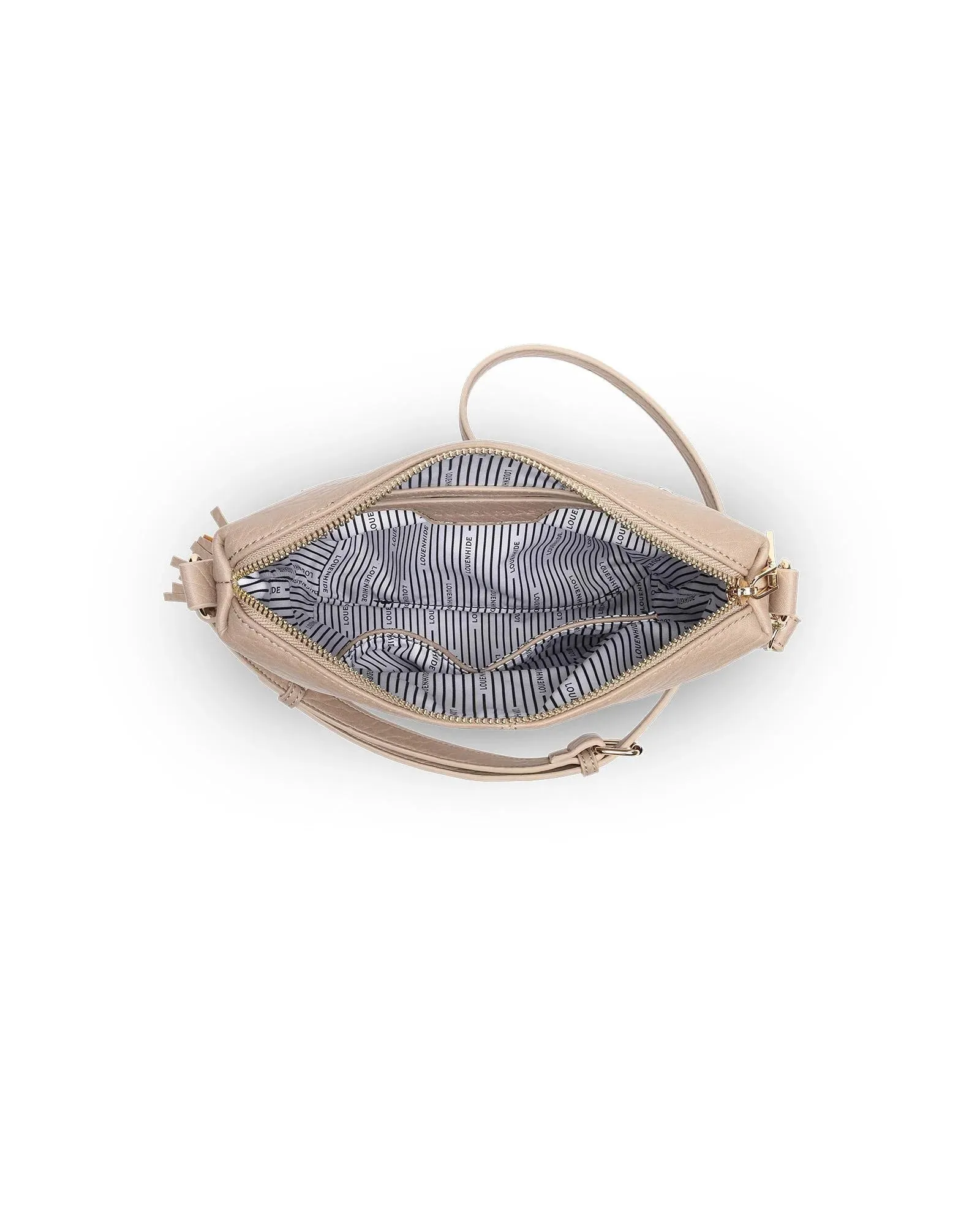 Kasey Textured Crossbody Bag with Logo Strap