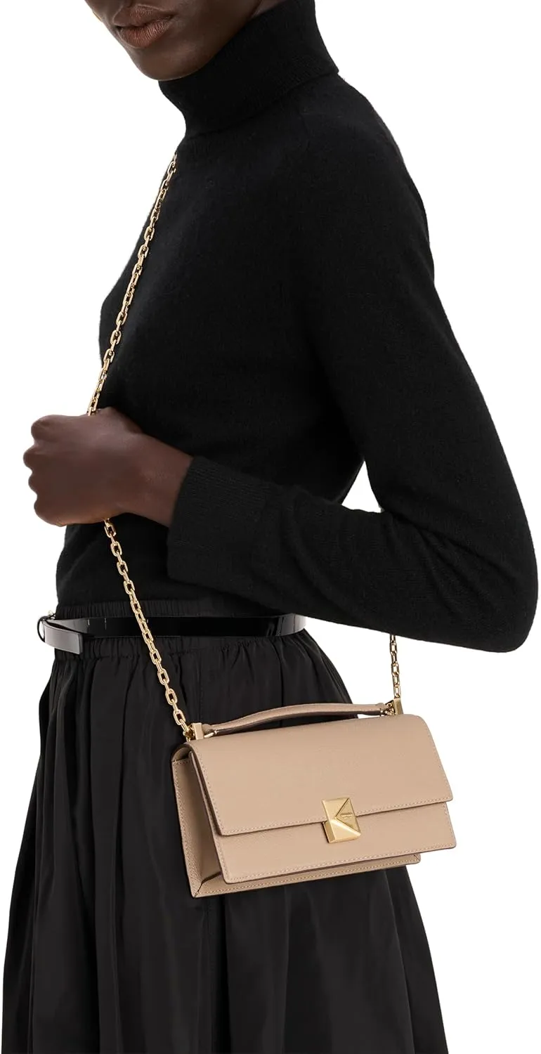 kate spade new york Deco Pebbled Leather Mini Flap Chain Crossbody
