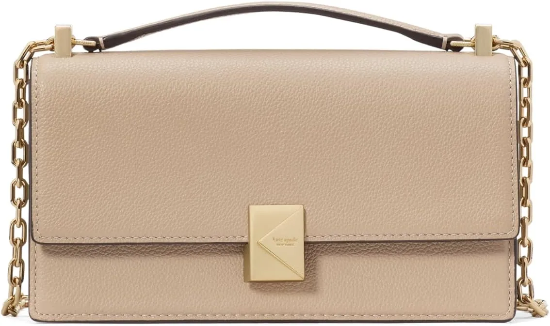 kate spade new york Deco Pebbled Leather Mini Flap Chain Crossbody