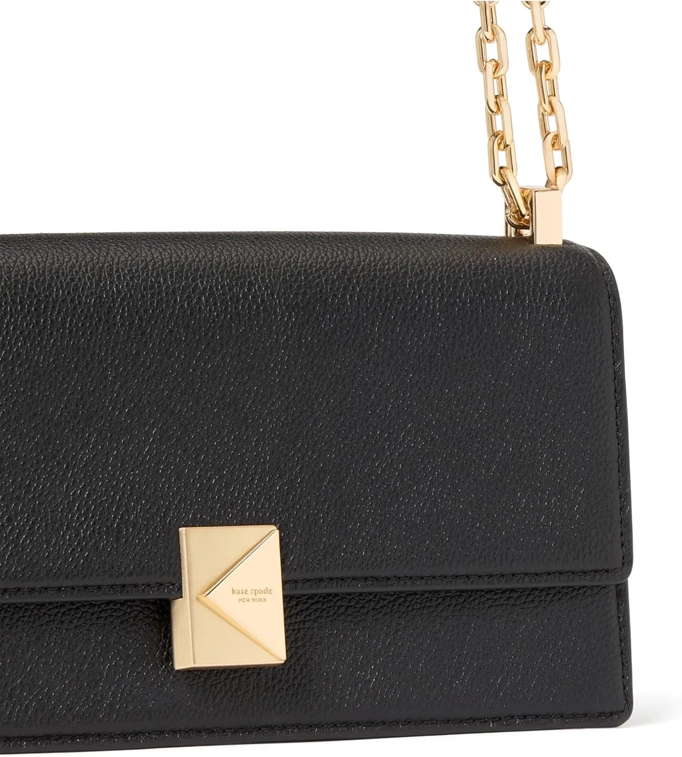 kate spade new york Deco Pebbled Leather Mini Flap Chain Crossbody