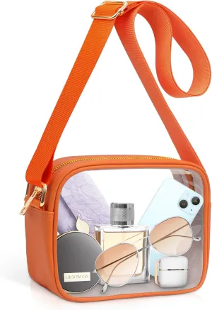 KETIEE Clear Crossbody Bag, Stadium Approved Clear Purse Bag for Concerts Sports Events Festivals