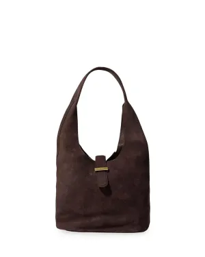 Khai Suede Hobo Bag in Cacao