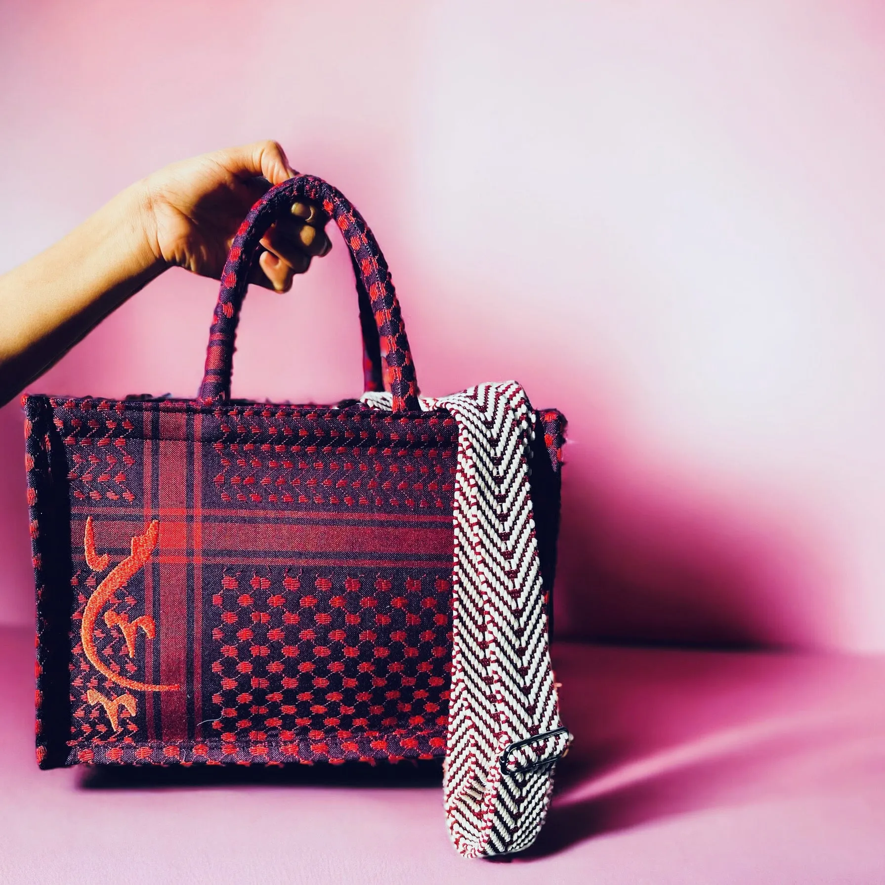 Kiffeyeh bag -Purple & Coral