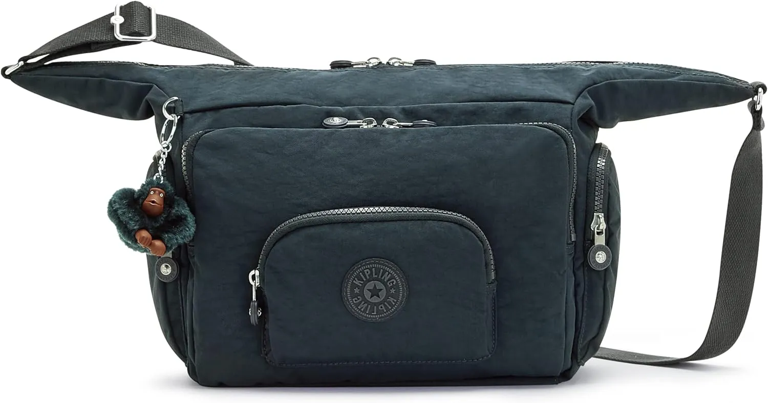 Kipling Womens Women's Erica Bag, Jetset Traveller, Small Handbag, Polyester Crossbody Bag, True Blue Tonal, 12.25 L x 8.75 H 6.25 D US