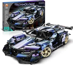KLYK Racing Car Building Set for Adults -1:14 Champion Gradient Color Technic Car for Teens - Birthday Party Gifts for Motorsports Enthusiasts Boys and Girls Age 6 （1247 Pcs）