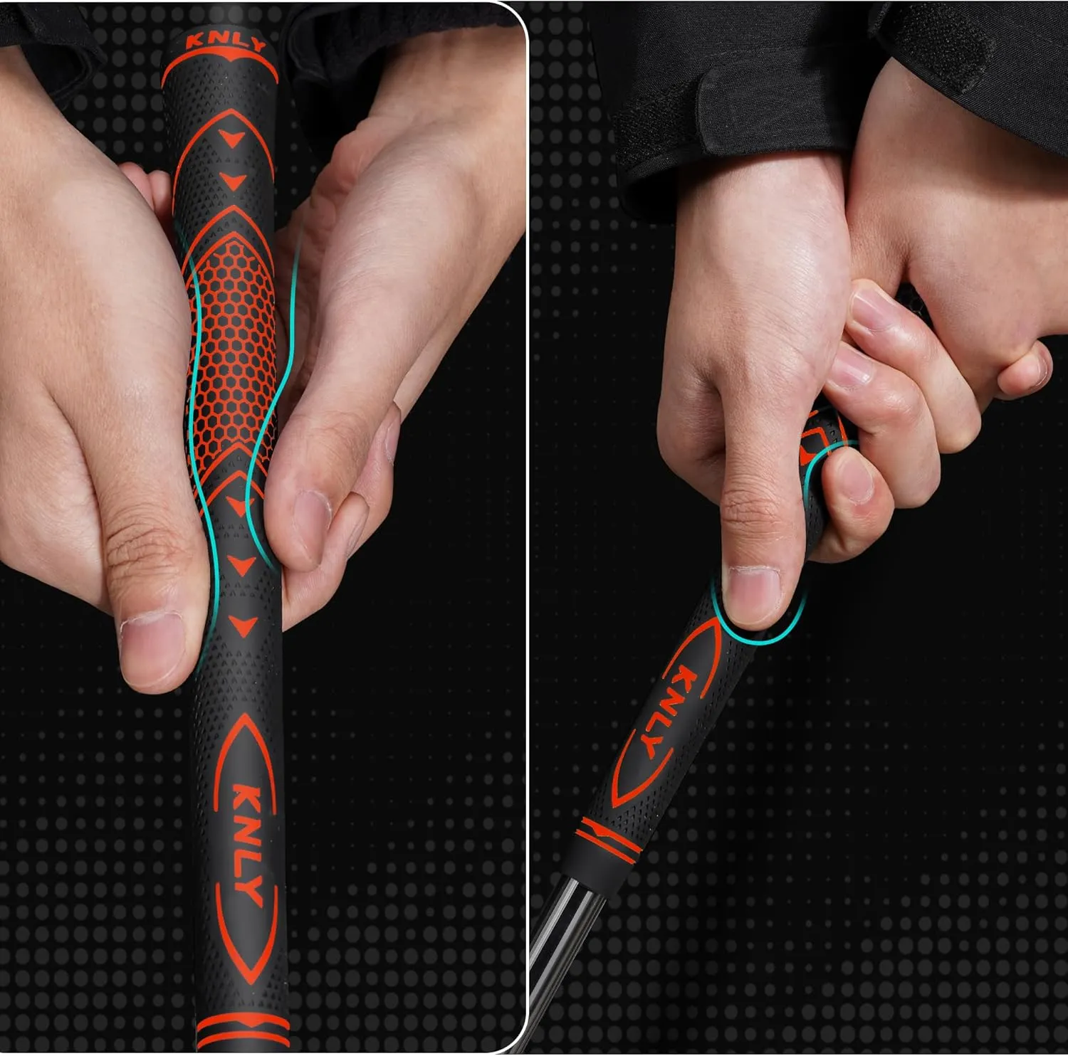 KNLY Golf Grips Set of 13 - High Traction and High Feedback Rubber Golf Club Grips with Anti-Slip and All Weather Performance，13 Grips with 15 Tapes and 13 Grips with All Repair Kits for Choice.