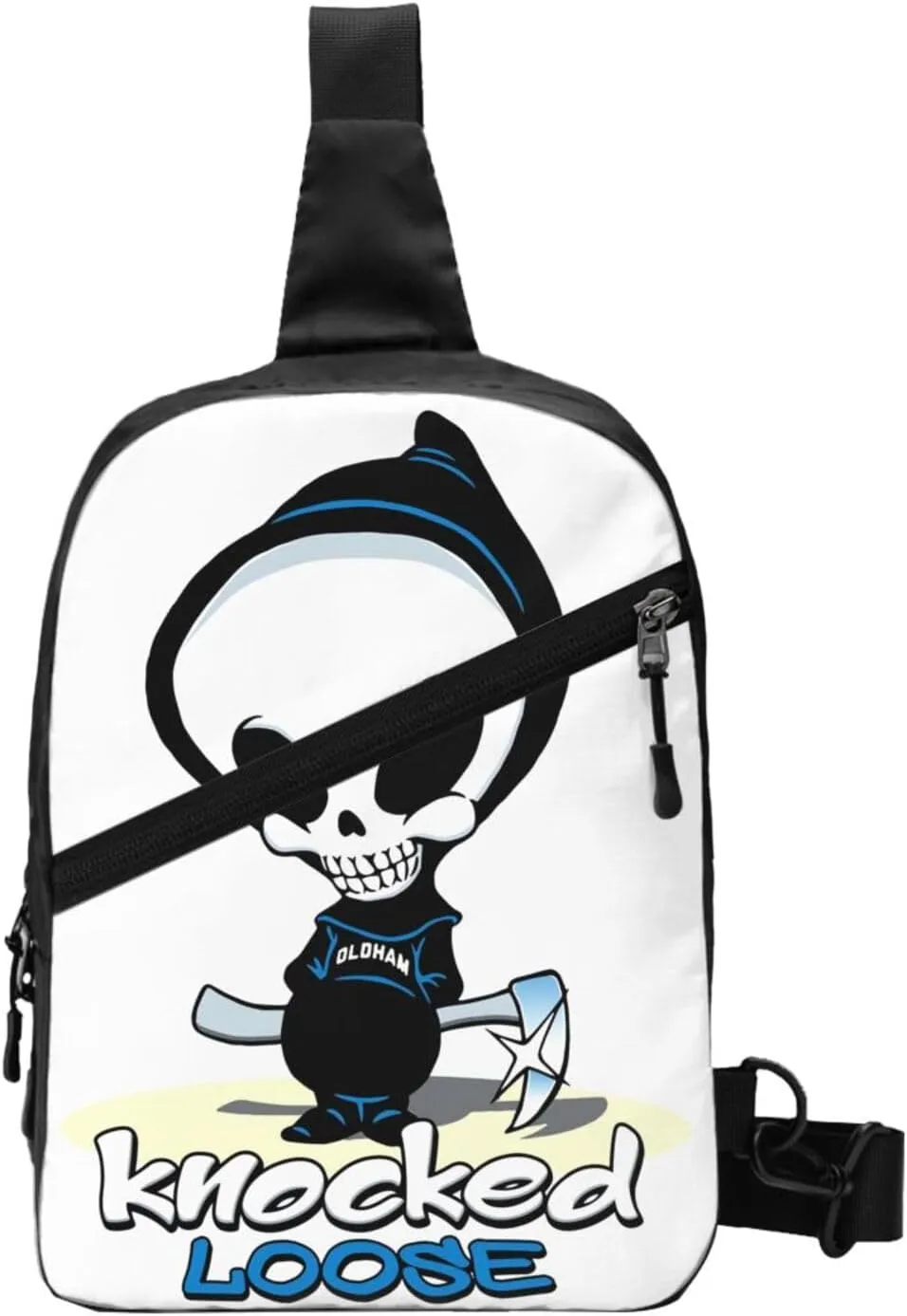 Knocked Music Loose Foldable Crossbody Sling Bags Shoulder Chest Backpack Lightweight Handbag for Cycling Hiking