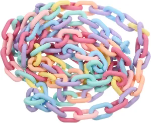 KONTONTY Acrylic Chain Purse Strap Detachable Bag Accessory for Crafts Smooth Surface Durable Lightweight Jewelry Making Chain for Creative Projects