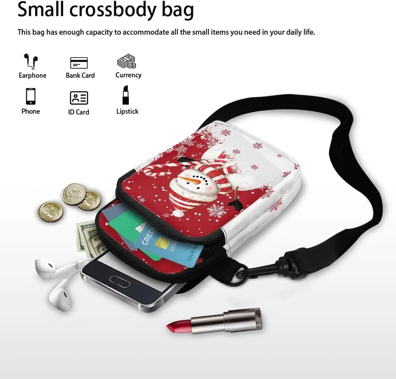 Kuiaobaty Crossbody Bags for Women Sling Bag Stylish Messenger Bag Soft Phone Purse