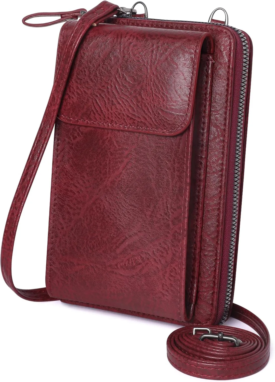KUKOO Small Crossbody Bags for Women PU Leather Cell Phone Purse Wallet with Credit Card Slots