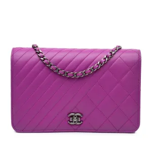 Lambskin Coco Boy Wallet On Chain