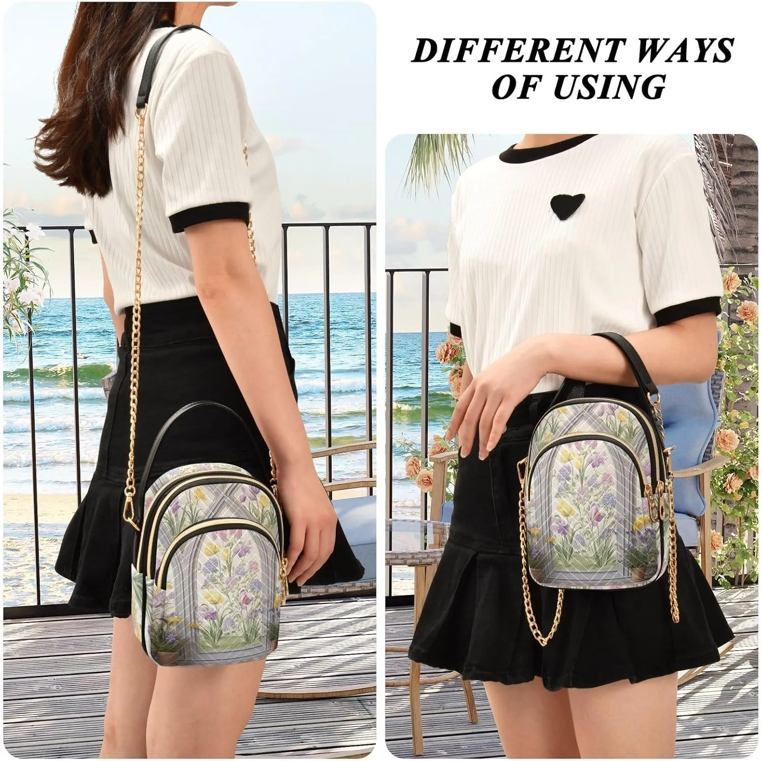 Landscapes Arch in Garden Women's Crossbody, Purse with Removable Strap Crossbody, Crossbody Bag Travel for Women