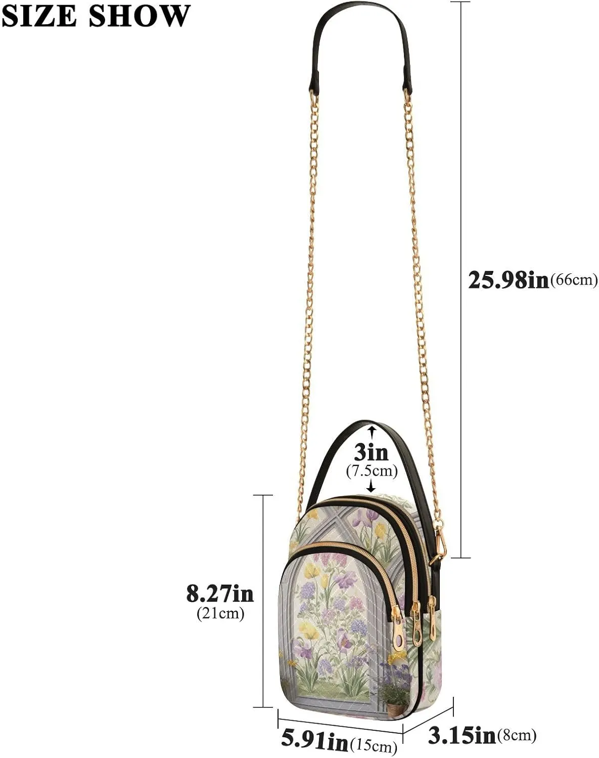 Landscapes Arch in Garden Women's Crossbody, Purse with Removable Strap Crossbody, Crossbody Bag Travel for Women