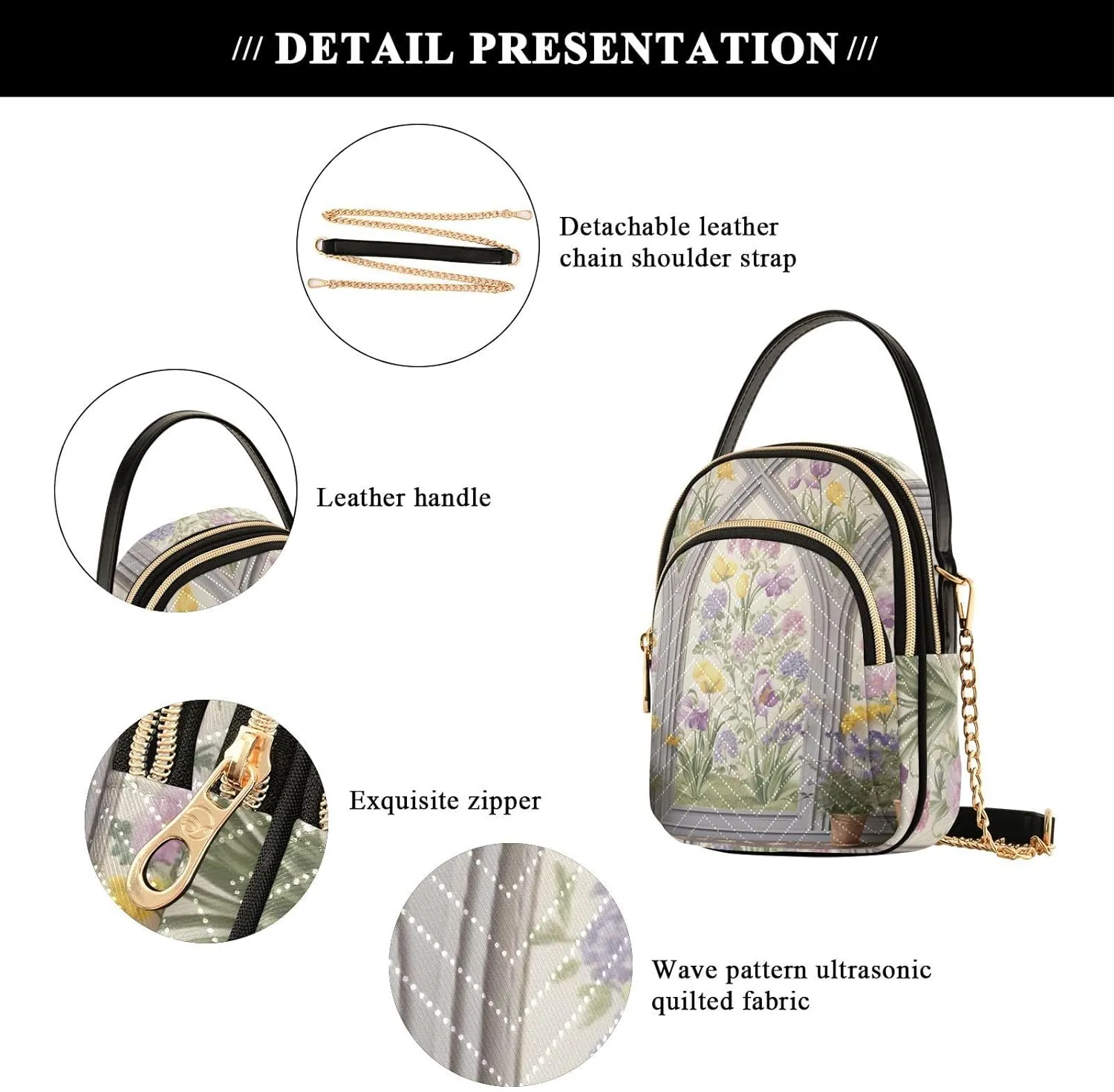 Landscapes Arch in Garden Women's Crossbody, Purse with Removable Strap Crossbody, Crossbody Bag Travel for Women