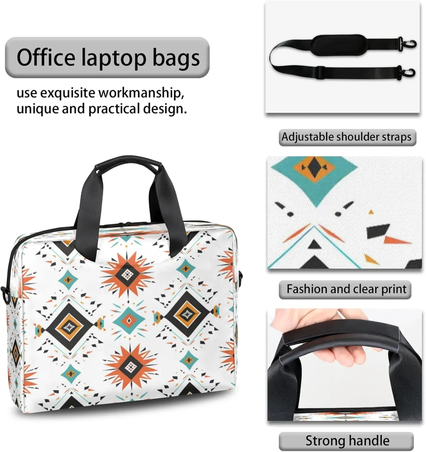 Laptop Shoulder Bag Compatible with Handle, Messenger Shoulder Case for Laptop or Tablet, Laptop Carrying Case